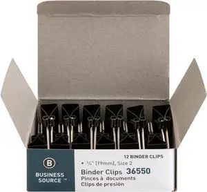 Bus. Source Black Binder Clips