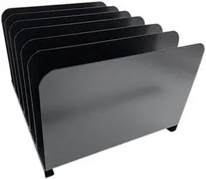 Huron 6-Section File Organizer, 11 x 12 x 8, Black, Each (CTX24431901)