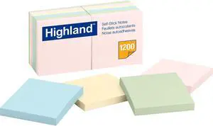 3M Highlands Assorted Plain Notepads