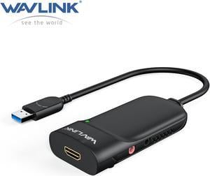 Wavlink USB 3.0 to HDMI Universal Video Graphics Adapter with Audio Port Displaylink Chip Supports up to 6 Monitor displays, 2048x1152 External Video Card Adapter Support Windows & Chrome OS