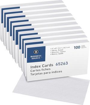 Bus. Source Ruled White Index Cards