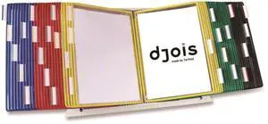 Tarifold D295 Desktop Reference and Display System - 50 Panels with Assorted Borders - White Base