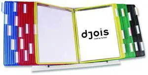 Tarifold D294 Desktop Reference and Display System - 40 Panels with Assorted Borders - White Base