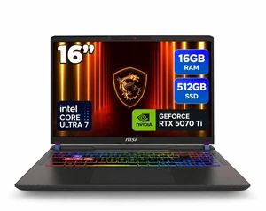 MSI Vector 16 HX AI 16 144Hz FHD+ Gaming Laptop: Intel Core Ultra 7-255HX, NVIDIA Geforce RTX 5070Ti, 16GB DDR5, 512GB NVMe SSD, Thunderbolt 5, Wi-Fi 6E, Win 11 Home: Cosmo Gray A2XWHG-212US MSI Vector 16 HX AI 16 144Hz FHD+ Gaming Laptop: Intel Core Ultra 7-255HX, NVIDIA Geforce RTX 5070Ti, 16GB DDR5, 512GB NVMe SSD, Thunderbolt 5, Wi-Fi 6E, Win 11 Home: Cosmo Gray A2XWHG-212US