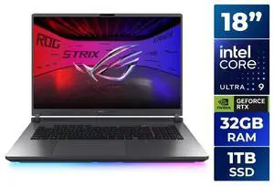 ASUS ROG Strix G18 18" WQXGA IPS Intel Core Ultra 9 275HX 2.7 GHz up to 5.4 GHz 32GB DDR5 1TB SSD NVIDIA GeForce RTX 5070 Windows 11 Home Gaming Laptop, Gray - G815LP-IS96 ASUS ROG Strix G18 18" WQXGA IPS Intel Core Ultra 9 275HX 2.7 GHz up to 5.4 GHz 32GB DDR5 1TB SSD NVIDIA GeForce RTX 5070 Windows 11 Home Gaming Laptop, Gray - G815LP-IS96