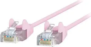 BELKIN CAT6 SLIM 28AWG CABLE -PINK -10FT
