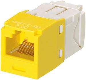 Panduit CJ688TGYL-24 Mini-Com TX6 Plus Giga-Channel Cat6 Jack Module, Yellow, Pack of 24