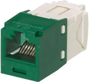 Panduit CJ688TGGR-24 Mini-Com TX6 Plus Giga-Channel Cat6 Jack, Green, Pack of 24