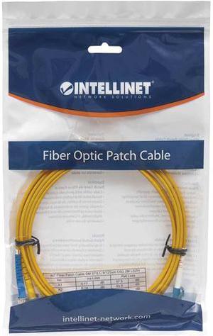 Intellinet Fiber Optic Patch Cable, Duplex, Single-Mode, LC/ST, 9/125 Âµm, OS2, 1.0 m (3.0 ft.), Yellow