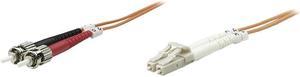 Intellinet Fiber Optic Patch Cable, Duplex, Multimode, LC/ST, 50/125 Âµm, OM2, 10.0 m (33.0 ft.), Orange