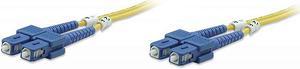 Intellinet Fiber Optic Patch Cable, Duplex, Single-Mode, SC/SC, 9/125 Âµm, OS2, 3.0 m (10.0 ft.), Yellow