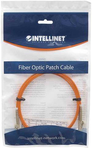 Intellinet Fiber Optic Patch Cable, Duplex, Multimode, LC/LC, 62.5/125 Âµm, OM1, 10.0 m (33.0 ft.), Orange