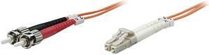 Intellinet Network Solutions Fiber Optic Patch Cable, LC/ST, OM1, 62.5/125, Multimode, Duplex, Orange, 3 ft (1 m)