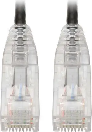 Tripp Lite Cat6 Utp Patch Cable (Rj45) - M/M Gigabit Snagless Molded Slim Black 8 In