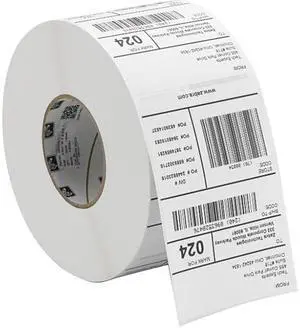 Zebra 10026372 Z-Perform 1000D Direct Thermal Paper Labels, 4" x 2", White - 1 Case (36 Rolls)
