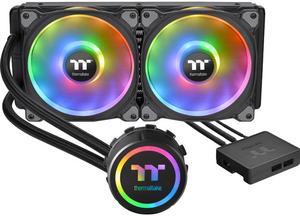 Thermaltake Floe DX 280 Dual Riing Duo 16.8 Million Colors RGB 36 LED LGA2066 AM4 Ready Intel/AMD Liquid Cooling All-in-One CPU Cooler CL-W257-PL14SW-B LGA 1700 Compatible
