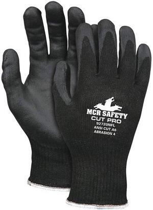 Cut Gloves,L,Blk,A6 Cut Level,PR MCR SAFETY 92720NFL