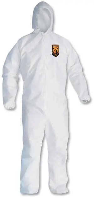KleenGuard 49116 A20 Breathable Particle Protection Coveralls - Zip Closure - 3X-Large - White