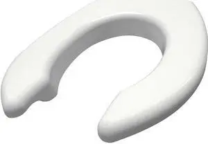 BIG JOHN 7W Toilet Seat Without Cover, ABS, Elongated or Round, White
