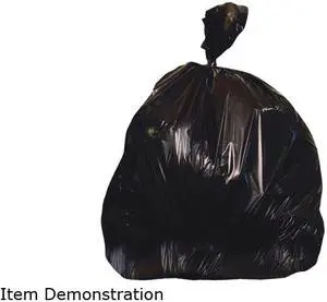 Heritage Low-Density Can Liners 60 gal 1.25 mil 38 x 58 Black 100/Carton H7658SK
