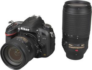 Nikon D610 13306 Black 24.3 MP Digital SLR Camera Kit w/ 24-85mm & 70-300mm VR lenses
