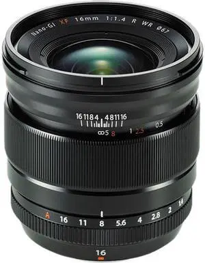 FUJIFILM 16463670 16463670 XF 16mm f/1.4 R WR Lens Black