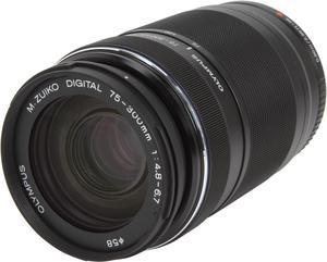 OLYMPUS V315040BU000 Compact ILC Lenses M.ZUIKO DIGITAL ED 75-300mm F4.8-6.7 II Lens Black