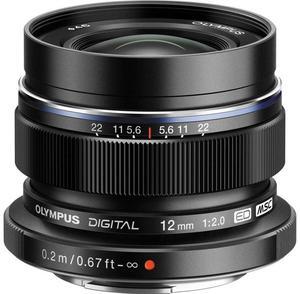 OM System M.Zuiko - 12 mm - f/22 - f/2 - Wide Angle Fixed Lens for Micro Four Thirds