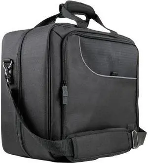 USA GEAR Console Carrying Case - Xbox and PlayStation Travel Bag. Water Resistant Exterior and Customizable Interior - Black