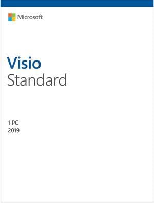 Microsoft Visio Standard 2019  Windows 10 Product Key Card  1 PC