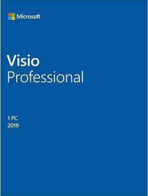 Microsoft Visio Professional 2019  Windows 10 Product Key Card  1 PC