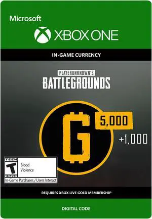 PLAYERUNKNOWN'S BATTLEGROUNDS 6,000 G-Coin Xbox One [Digital Code]