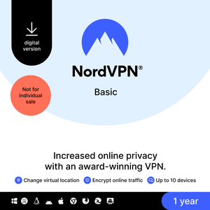 NordVPN Basic VPN service - 10 Devices / 1 Year - Download