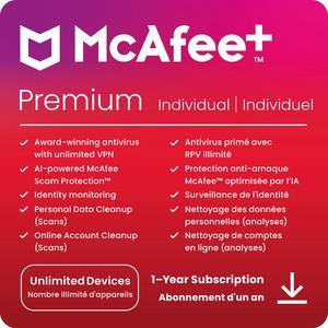 McAfee+ Premium - Individual (Windows/Mac/Android/iOS) - 1 Year Subscription [Digital Code]