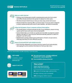 ESET NOD32 Antivirus 2025 - 1 Device 1 / Year - Download