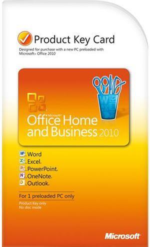 Office 2010 Home and Business Product Key Card (no media)