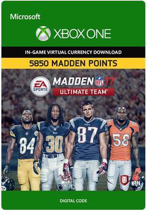 Madden NFL 17 MUT 5850 Madden Points Pack Xbox One Digital Code