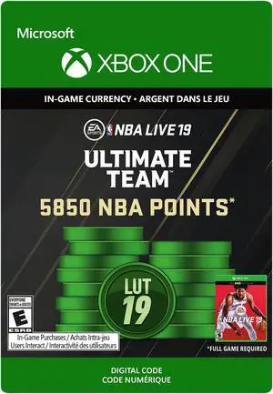 NBA LIVE 19: NBA UT 5850 Points Pack Xbox One [Digital Code]