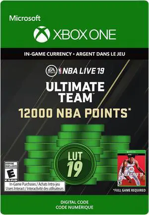 NBA LIVE 19: NBA UT 12000 Points Pack Xbox One [Digital Code]