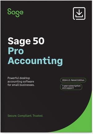 SAGE 50 PRO ACCOUNTING 2024 U.S. 1-YEAR SUBSCRIPTION - Download