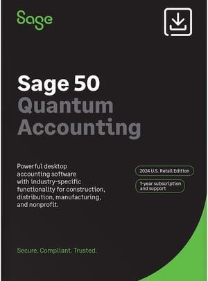 SAGE 50 QUANTUM ACCOUNTING 2024 U.S. 1-USER 1-YEAR SUBSCRIPTION - Download
