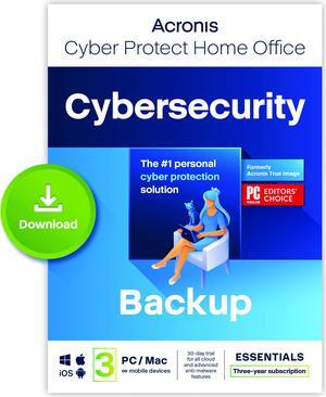 Acronis Cyber Protect Home Office Essentials Subscription 3 Computers - 3 year subscription ESD