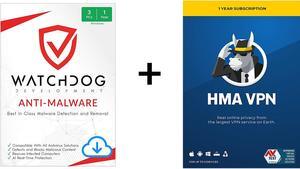Watchdog Anti-Malware + HMA VPN BOGO Bundle - 1 Year - Download