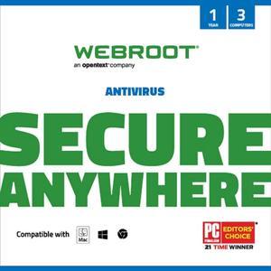 Webroot AntiVirus 2024 - 3 Devices / 1 Year - Download