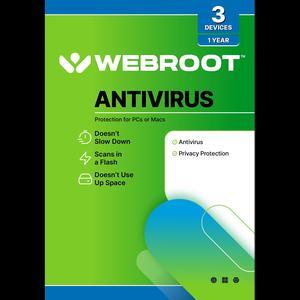 Webroot AntiVirus 3 Devices 1 Year