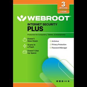 Webroot Internet Security Plus 3 Devices 1 Year
