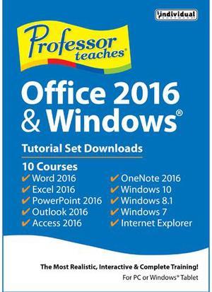 Individual Software Professor Teaches Office 2016 & Windows - Download