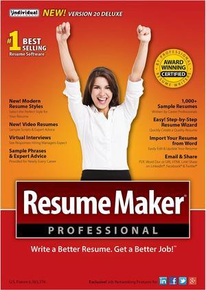 Individual Software ResumeMaker Professional Deluxe 20