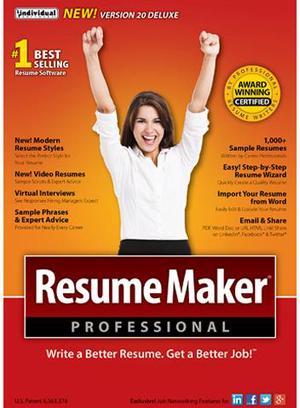 Individual Software ResumeMaker Professional Deluxe 20 [Download]