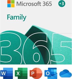 Microsoft 365 Family | 12 Month Subscription + 3 FREE Months with Auto Renewal, up to 6 people | Premium Office Apps | 1TB OneDrive cloud storage | PC/Mac Download | Activation Required